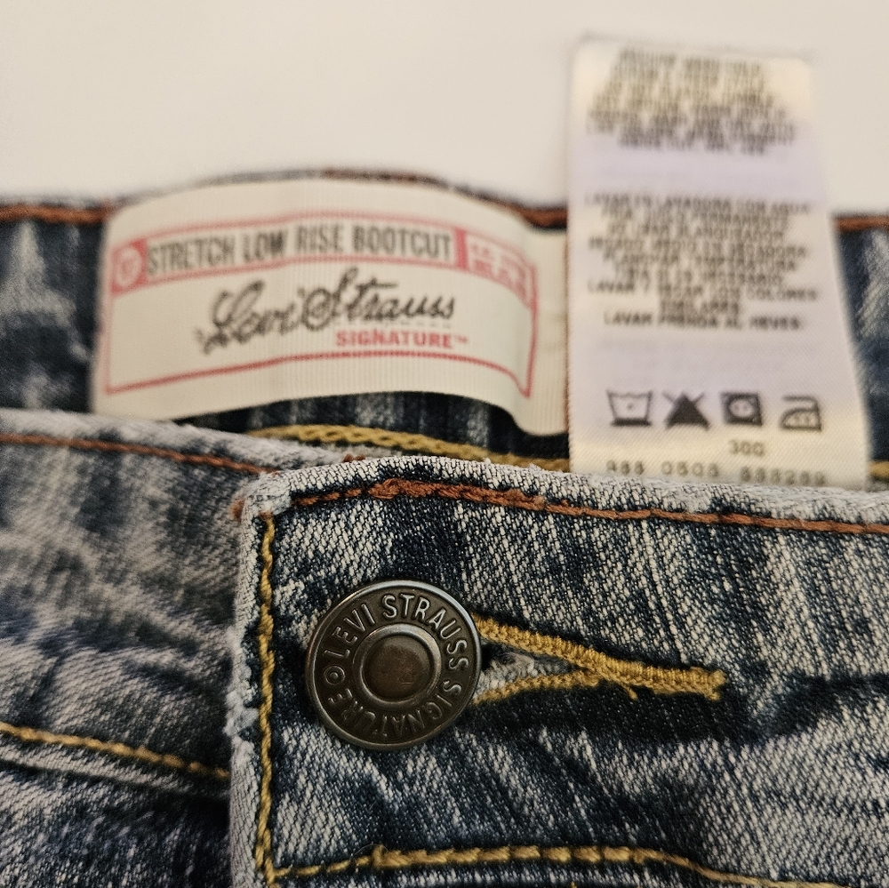 Levi Strauss Bootcut Lowrise Stretch Denim Jeans Sz 12M - Picture 5 of 8